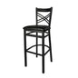 BFM Seating 2130B-SB GR3 17 1/2" Barstool