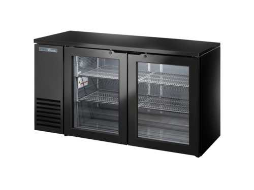 True TBB24-60-2G-Z1-BST-B-1 60 1/8" Glass Door Back Bar Cooler