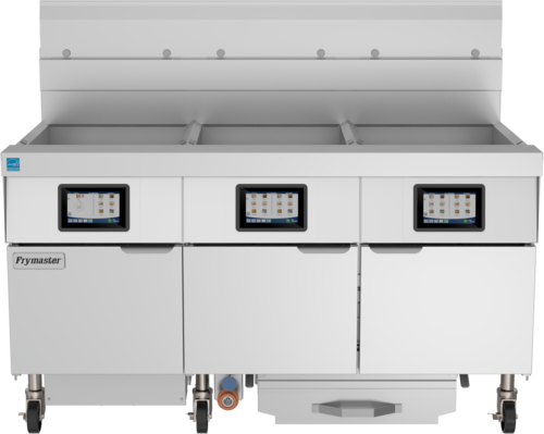 Frymaster 3FQG80T 60" (3) 80 lb Gas Fryer Battery