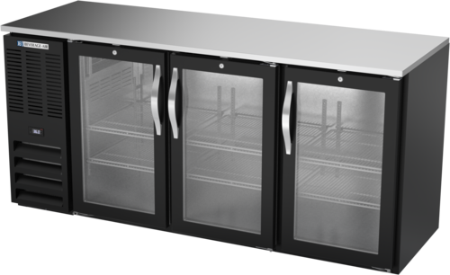Beverage-Air BBN72HC-G-B 72" Glass Door Back Bar Cooler