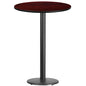 Flash Furniture XU-RD-30-MAHTB-TR18B-GG Dining Table