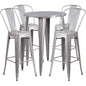 Flash Furniture CH-51090BH-4-30CAFE-SIL-GG Patio Dining Set