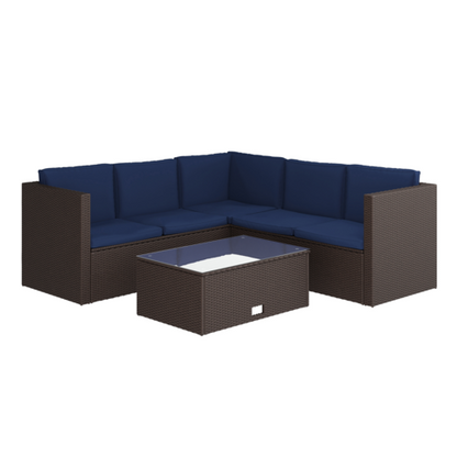Flash Furniture BN-WS404-NV-BR-GG 18 3/4" Patio Dining Set