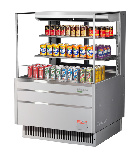Turbo Air TOM-36L-UFD-S-3S-N 34 3/4" Open Air Merchandiser