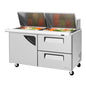Turbo Air TST-60SD-24-D2-N 60 1/4" 1 Door 24 Pan Mega Top Sandwich / Salad Prep Table