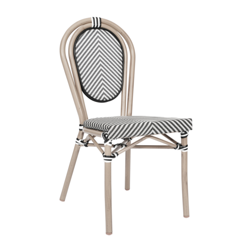 Flash Furniture SDA-AD642002S-TXT-BLKWH-LTNAT-GG 18" Dining Chair