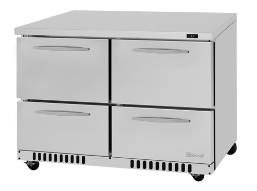 Turbo Air PUR-48-D4-FB-N 48 1/4" Solid Door Undercounter Refrigerator