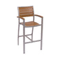 BFM Seating PH101BTKSV 18 3/4" Patio Barstool