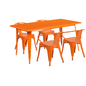 Flash Furniture ET-CT005-4-70-OR-GG Patio Dining Set