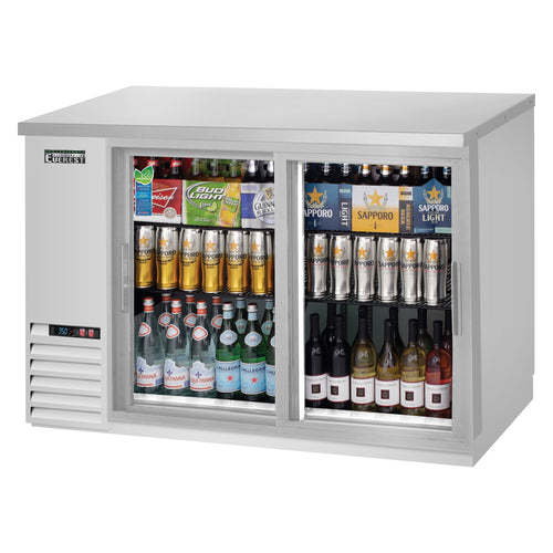 Everest EBB48G-SD-SS 49" Glass Door Back Bar Cooler