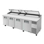 True TPP-AT-119-HC 119 1/4" 4 Doors Pizza Prep Table