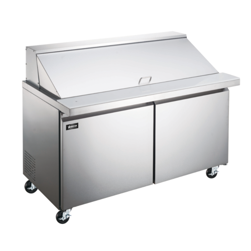 Omcan 50050 47" 2 Doors 18 Pan Mega Top Sandwich / Salad Prep Table