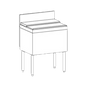 Perlick TS18IC 18" Underbar Ice Bin / Cocktail Station