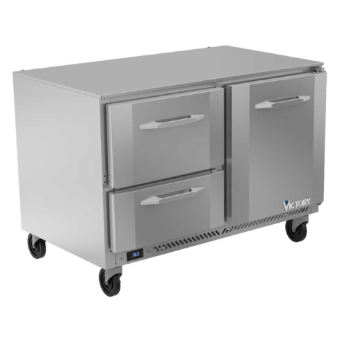 Victory VURD48HC-2 72" Solid Door Undercounter Refrigerator