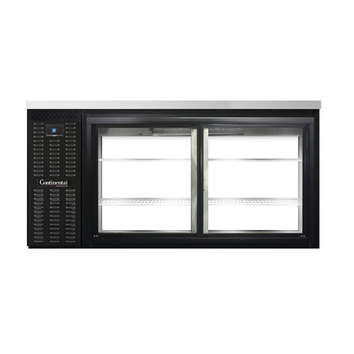 Continental Refrigerator BB69SNSGDPT 69" Solid Door Back Bar Cooler