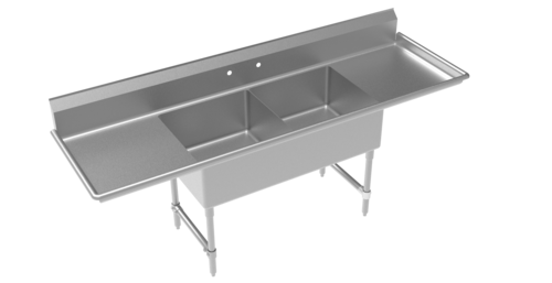 Krowne CS-2424-2-LR-LF 100" Compartment Sink