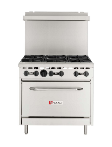 Wolf WX36-6BN-QS-COMMANDER 36" Gas Restaurant Range