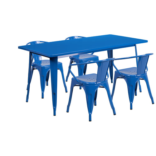 Flash Furniture ET-CT005-4-70-BL-GG Patio Dining Set