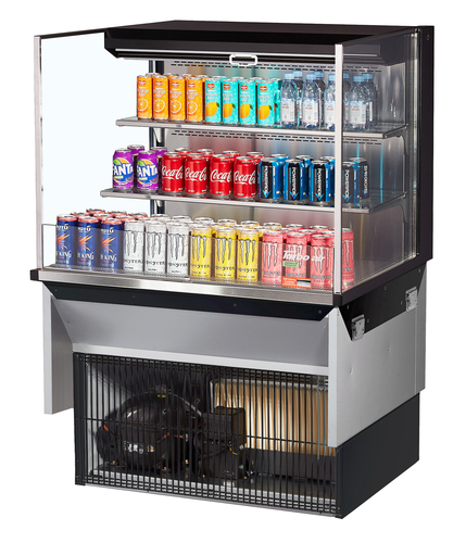 Turbo Air TOM-36L-UF-W(B)-3SI-N 35 7/8" Refrigerated Display Case
