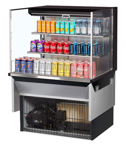 Turbo Air TOM-36L-UF-W(B)-3SI-N 35 7/8" Refrigerated Display Case