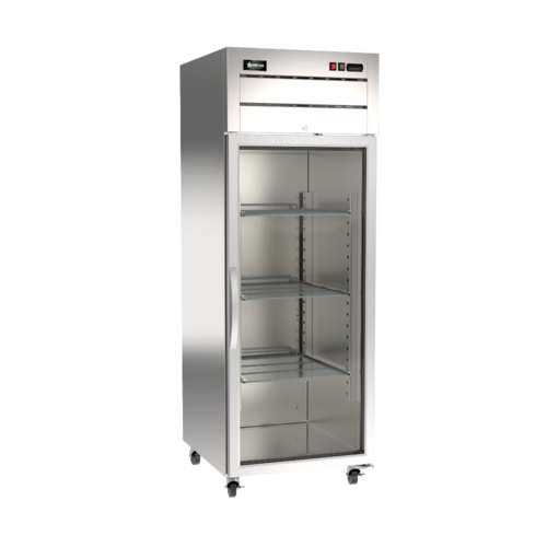 Omcan 50118 29" 1 Section Glass Door Reach-In Refrigerator