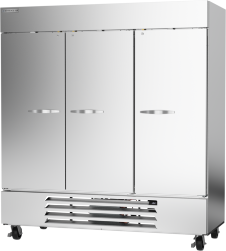 Beverage-Air HBF72HC-1 75" 3 Section Solid Door Reach-In Freezer