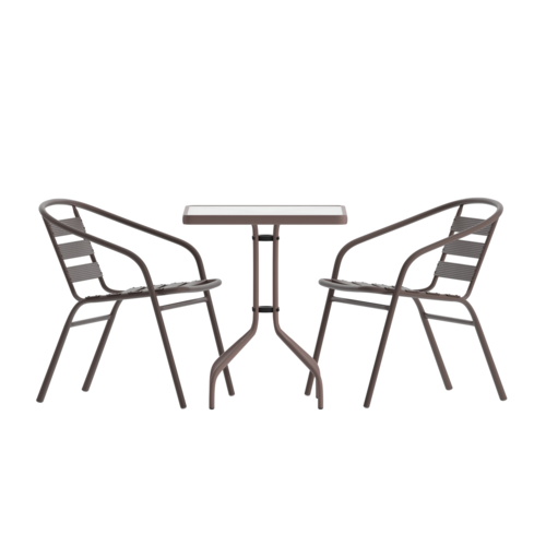 Flash Furniture TLH-0731SQ-017CBZ2-GG 23 1/2" Patio Dining Set