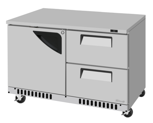 Turbo Air TUR-48SD-D2R(L)-FB-N 48 1/4" Solid Door Undercounter Refrigerator