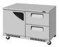 Turbo Air TUR-48SD-D2R(L)-FB-N 48 1/4" Solid Door Undercounter Refrigerator