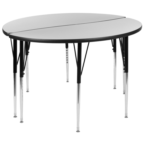 Flash Furniture XU-GRP-A48-HCIRC-GY-T-A-GG 47 1/2" Dining Table