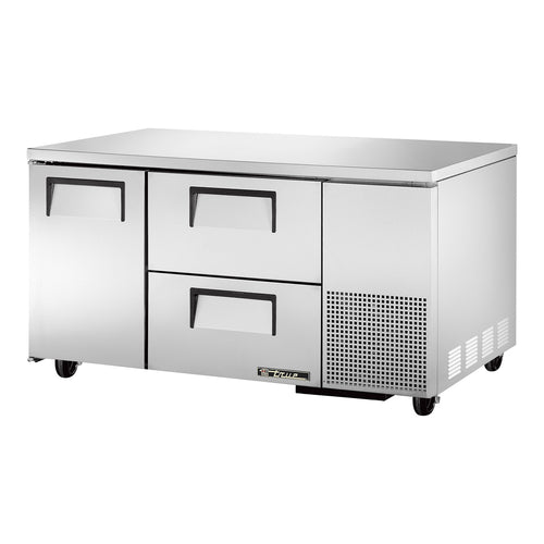 True TUC-60-32D-2-HC 60 1/4" Solid Door Undercounter Refrigerator