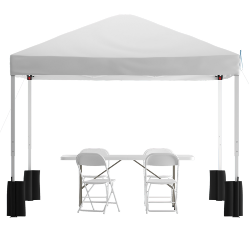 Flash Furniture JJ-GZ10PKG183Z-WH-GG 116" Patio Umbrella