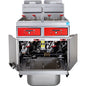 Vulcan 3VK65CF 63" (3) 65 lb Gas Fryer Battery