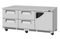Turbo Air TUR-72SD-D4R(L)-FB-N 72 5/8" Solid Door Undercounter Refrigerator