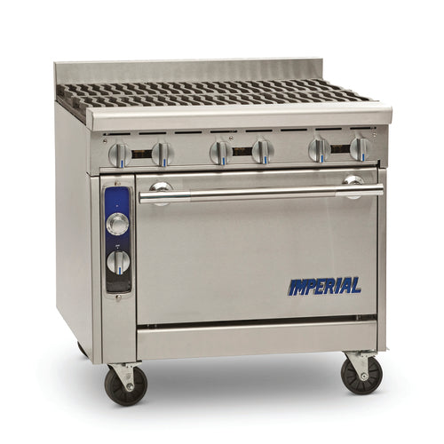 Imperial IHR-6-M 36" 6 Burner Gas Heavy Duty Range