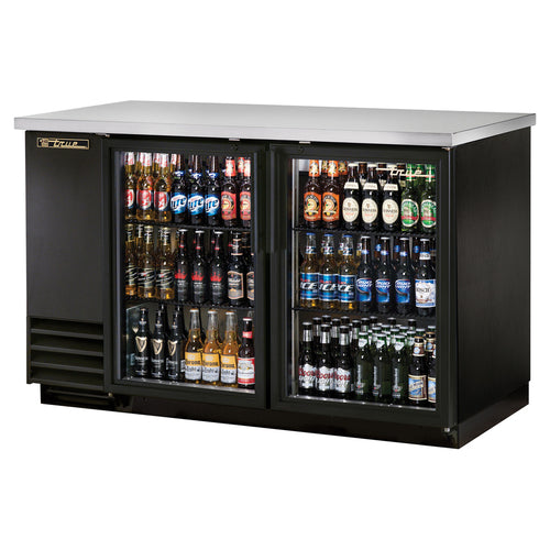 True TBB-2G-HC-LD 58 7/8" Glass Door Back Bar Cooler