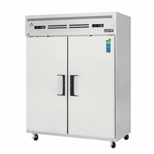 Everest ESWRF2 59" 2 Section Solid Door Reach-In Refrigerator Freezer
