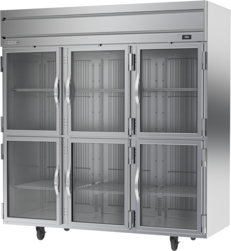 Beverage-Air HFPS3HC-1HG 78" 3 Section Glass Door Reach-In Freezer