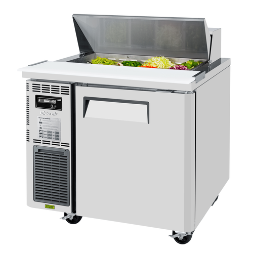 Turbo Air JST-36-N 35 3/8" 1 Door 9 Pan Sandwich / Salad Prep Table