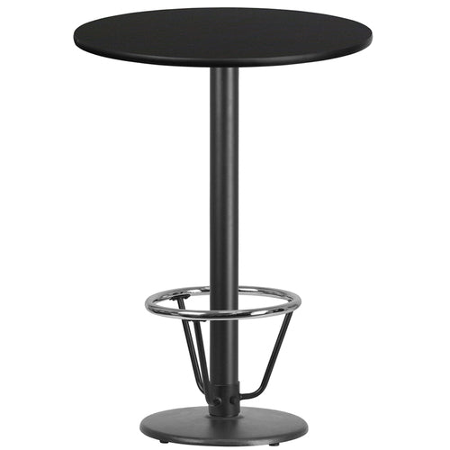 Flash Furniture XU-RD-30-BLKTB-TR18B-3CFR-GG Dining Table