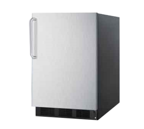 Summit FF6BK7SSTB 23 5/8" Solid Door Undercounter Refrigerator
