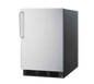 Summit FF6BK7SSTB 23 5/8" Solid Door Undercounter Refrigerator