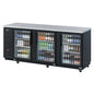 Turbo Air TBB-4SGD-N 90 3/8" Glass Door Back Bar Cooler