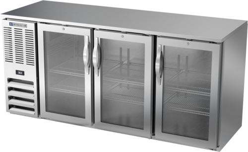 Beverage-Air BBN72HC-FG-S 72" Glass Door Back Bar Cooler
