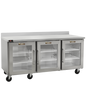 Traulsen CLUC-72R-GD-WTRRR-LK 72 1/4" 3 Doors Worktop Refrigerator