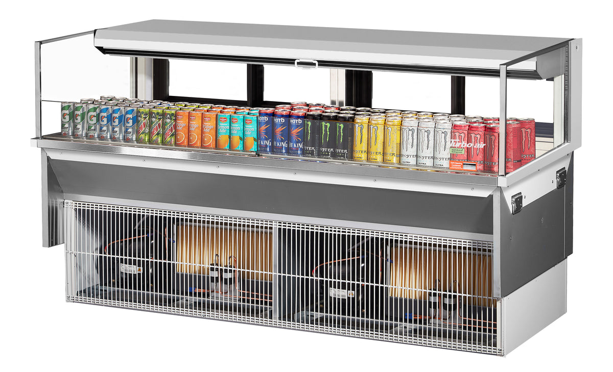 Turbo Air TOM-72L-UFD-W(B)-1SI-N 71 7/8" Refrigerated Display Case