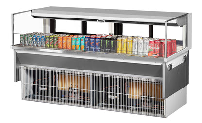Turbo Air TOM-72L-UFD-W(B)-1SI-N 71 7/8" Refrigerated Display Case