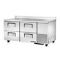 True TWT-67D-4-HC 67 1/4" 4 Drawer Worktop Refrigerator