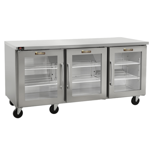 Traulsen CLUC-72R-GD-LLL 72 1/4" Glass Door Undercounter Refrigerator