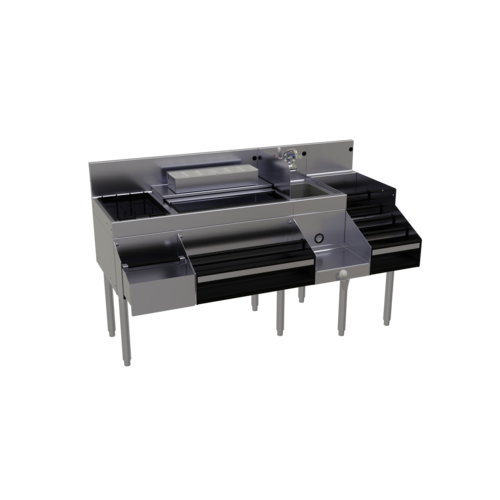 Glastender ALL-60A 60" Underbar Ice Bin / Cocktail Station